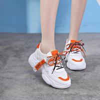 Women's Sports Style Single Shoe Front Lace-up Shoes Warm Mid-heel Casual Women's Shoes F7652 - Thumbnail 3