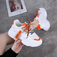 Women's Sports Style Single Shoe Front Lace-up Shoes Warm Mid-heel Casual Women's Shoes F7652 - Thumbnail 6