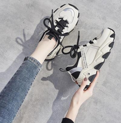 Women's Shoes Spring 2020 New All-match Thick-Soled Increased Wisdom Smoked Sports Shoes Women G75410