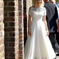 Ankle Length Wedding Dress,Informal Wedding Dress ,Short Sleeve Wedding Gown,665 - Thumbnail 3