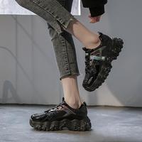 Thick-Soled Women's Ins Tide 2020 New Shoes Bright Leather Casual All-match Sneakers F8543 - Thumbnail 1