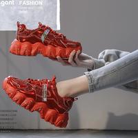 Thick-Soled Women's Ins Tide 2020 New Shoes Bright Leather Casual All-match Sneakers F8543 - Thumbnail 6