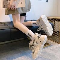 2020 Autumn New Thick Bottom Mesh Breathable All-match Casual Sports Shoes F8940 - Thumbnail 3