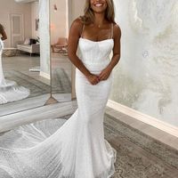 Mermaid Sequins Wedding Dresses,Sexy Bridal Gowns,Custom Made Wedding Gown - Thumbnail 1