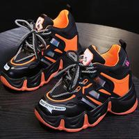 Breathable Autumn 2020 New Thick-soled Muffins Increase in Sports Casual Shoes Women H6751 - Thumbnail 4