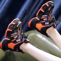 Breathable Autumn 2020 New Thick-soled Muffins Increase in Sports Casual Shoes Women H6751 - Thumbnail 7