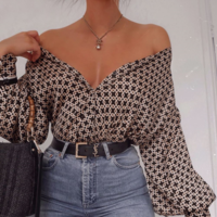 Women'S Printed Long-Sleeved Shirt - Thumbnail 2