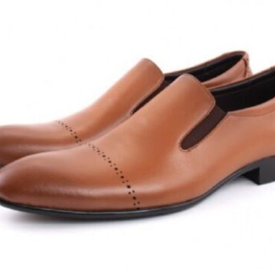 Made to order tan color moccasin slip on premium leather men dress party shoes