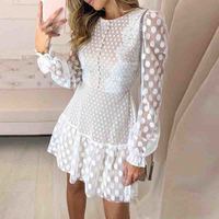 Design Sexy Lace Long Sleeve Dress - Thumbnail 1