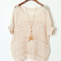 Short Sleeve Scoop Neck Sweater - Thumbnail 3