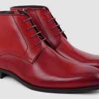 Exceptional Red Color Chukka Style Sterling Leather Men Nice Ankle Boots - Thumbnail 4