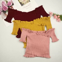 Cute Sexy Knit Crochet Off Shoulder Crop Top Shirt Tee T-shirt E-Girl Kawaii Korean Japanese Harajuku Retro Streetwear Aesthetic - Thumbnail 3