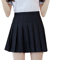 Cute School Girl Pleated High Waisted Tennis Mini Skirts Bottoms E-Girl Kawaii Korean Japanese Harajuku Retro Streetwear Aesthetic - Thumbnail 4