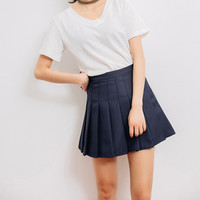 Cute School Girl Pleated High Waisted Tennis Mini Skirts Bottoms E-Girl Kawaii Korean Japanese Harajuku Retro Streetwear Aesthetic - Thumbnail 6