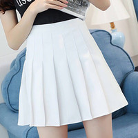 Cute School Girl Pleated High Waisted Tennis Mini Skirts Bottoms E-Girl Kawaii Korean Japanese Harajuku Retro Streetwear Aesthetic - Thumbnail 8