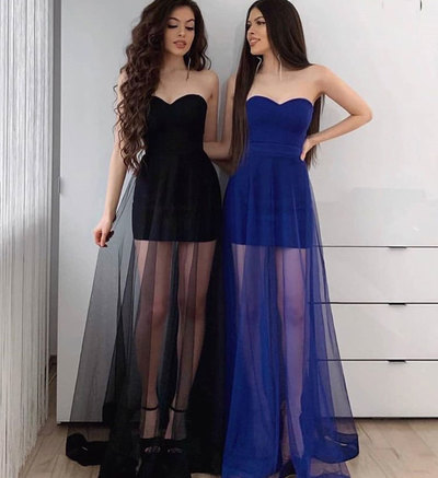 Simple Sweetheart Floor Length Prom Dresses