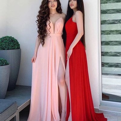 Halter split side prom dresses under 100 mh55 - Thumbnail 4