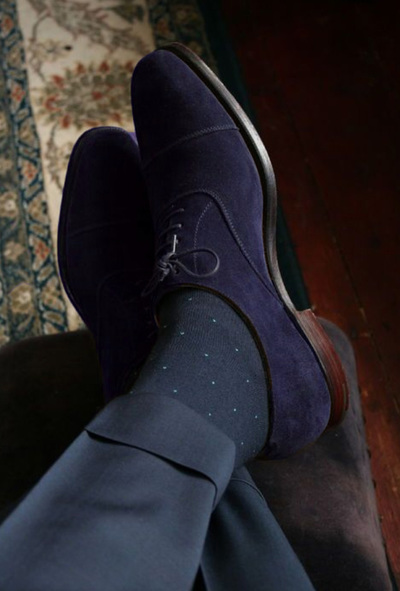 Best Blamoral Cap Toe Oxfords Royal Blue Suede Formal Wear Shoes