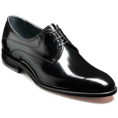 Handmade Men's Genuine Black Leather Derby Lace Up Dress, Formal Shoes