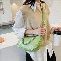 Alligator Pattern Crossbody PU Leather Bags - Thumbnail 1