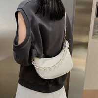 Alligator Pattern Crossbody PU Leather Bags - Thumbnail 4