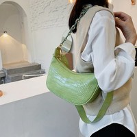 Alligator Pattern Crossbody PU Leather Bags - Thumbnail 2