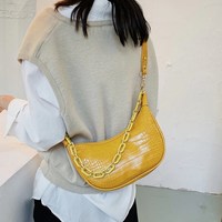 Alligator Pattern Crossbody PU Leather Bags - Thumbnail 5