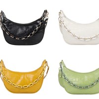 Alligator Pattern Crossbody PU Leather Bags - Thumbnail 7