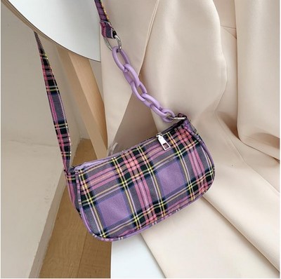 Vintage Chain Plaid Handbags