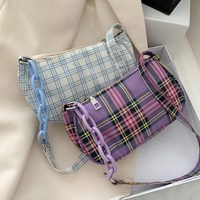 Vintage Chain Plaid Handbags - Thumbnail 3
