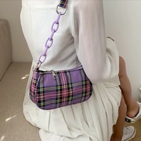 Vintage Chain Plaid Handbags - Thumbnail 6