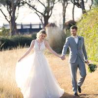 Elegant Round Neck A-Line Wddding Dresses,Tulle Lace Bridal Dresses,Custom Made Wedding Gown 2020-2021 - Thumbnail 1