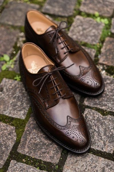 Best Oxfords Brown Wingtip Brogue Leather Handmade Men's Shoes