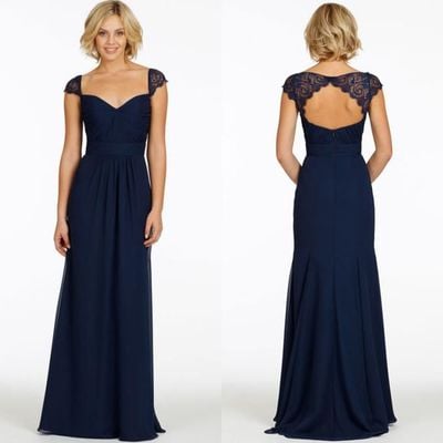 Long bridesmaid dresses, navy bridesmaid dresses, cap sleeve bridesmaid dress, cheap bridesmaid dress, bridesmaid prom dress,681