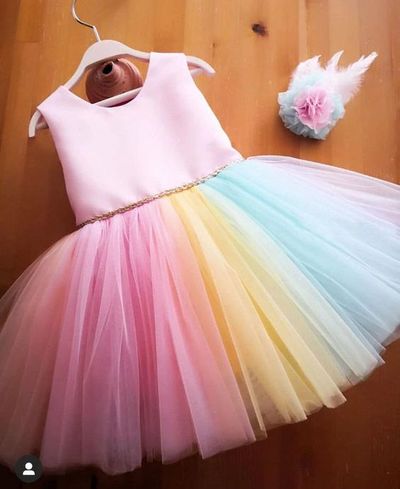 Cute Colorful Tulle Flower Girl Dresses with Beading