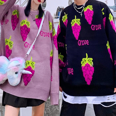 Grape jumper knit sweater