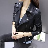 Women's Genuine Lambskin Leather Motorcycle Slim fit Designer Biker Jacket - Thumbnail 1