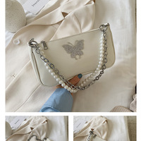 Butterfly Pearl Chain Shoulder Bag - Thumbnail 9