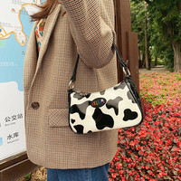 Luxury Retro Cow Pattern Women's Handbag - Thumbnail 4