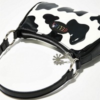Luxury Retro Cow Pattern Women's Handbag - Thumbnail 5