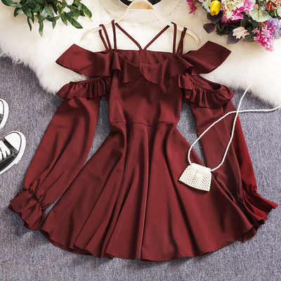 Sexy off the shoulder party dress - Thumbnail 5