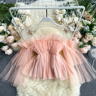 Chic off shoulder chiffon ruffled blouse