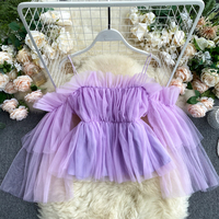 Chic Off Shoulder Chiffon Ruffled Blouse - Thumbnail 3