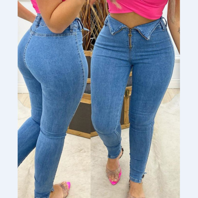 High waist design jeans