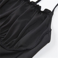 Cute Sexy Ruched Ruffle Crop Top Camisole Tank Spaghetti T-shirt Tee Shirt E-Girl Kawaii Korean Japanese Harajuku Retro Streetwear Fashion - Thumbnail 7