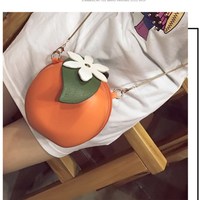 Kawaii Orange Chain Shoulder Bag - Thumbnail 1