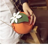 Kawaii Orange Chain Shoulder Bag - Thumbnail 3