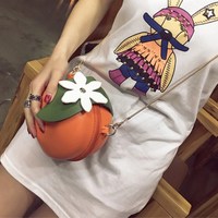 Kawaii Orange Chain Shoulder Bag - Thumbnail 5