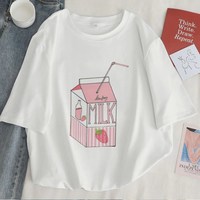 Strawberry Milk Kawaii T shirt - Thumbnail 1