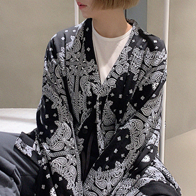 PAISLEY PRINT KIMONO JACKET